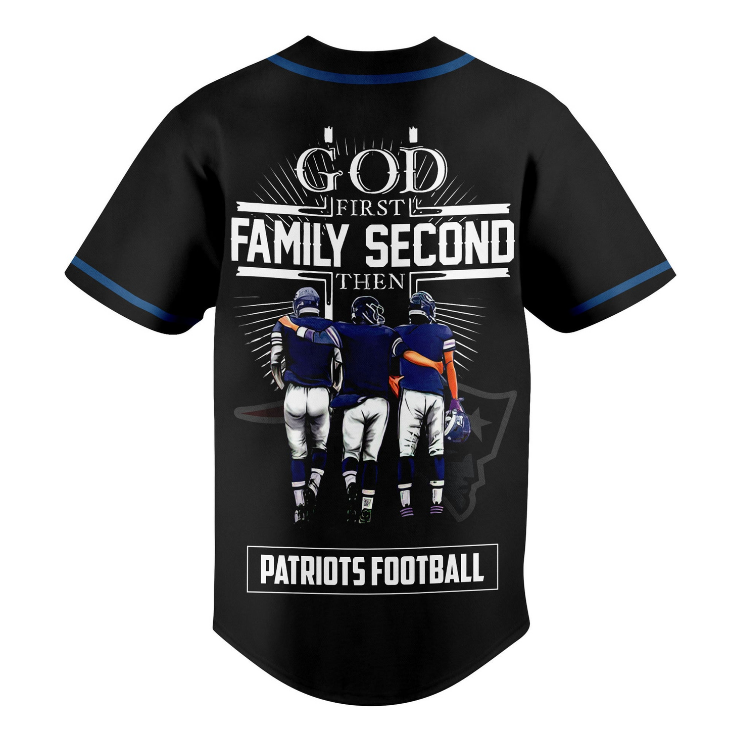 NE x NFL God First, Family Second – Faith & Brotherhood Football Jersey