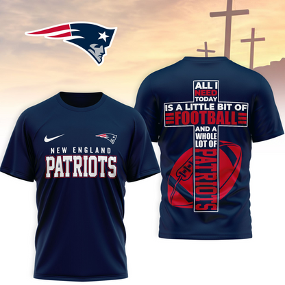 NE x NFL Whole Lot of Football Christian Cross 3D Shirt