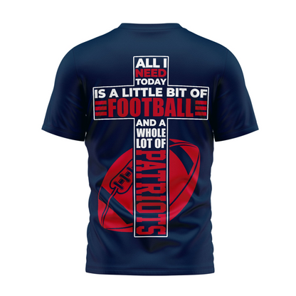 NE x NFL Whole Lot of Football Christian Cross 3D Shirt