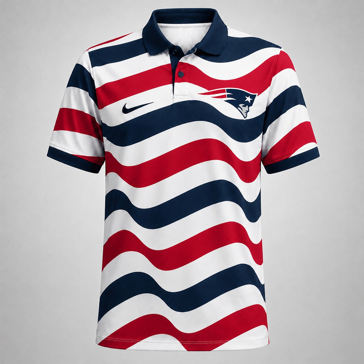 NEP Premium NFL Custom Striped Athletic Polo Shirt