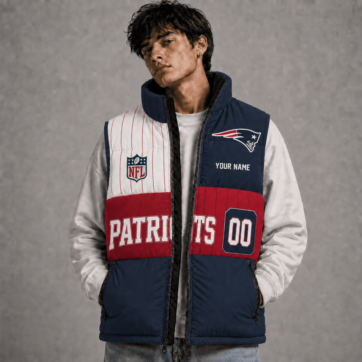 NEP x NFL Premium Sleeveless Puffer Jacket Personalized Gift For True Fan