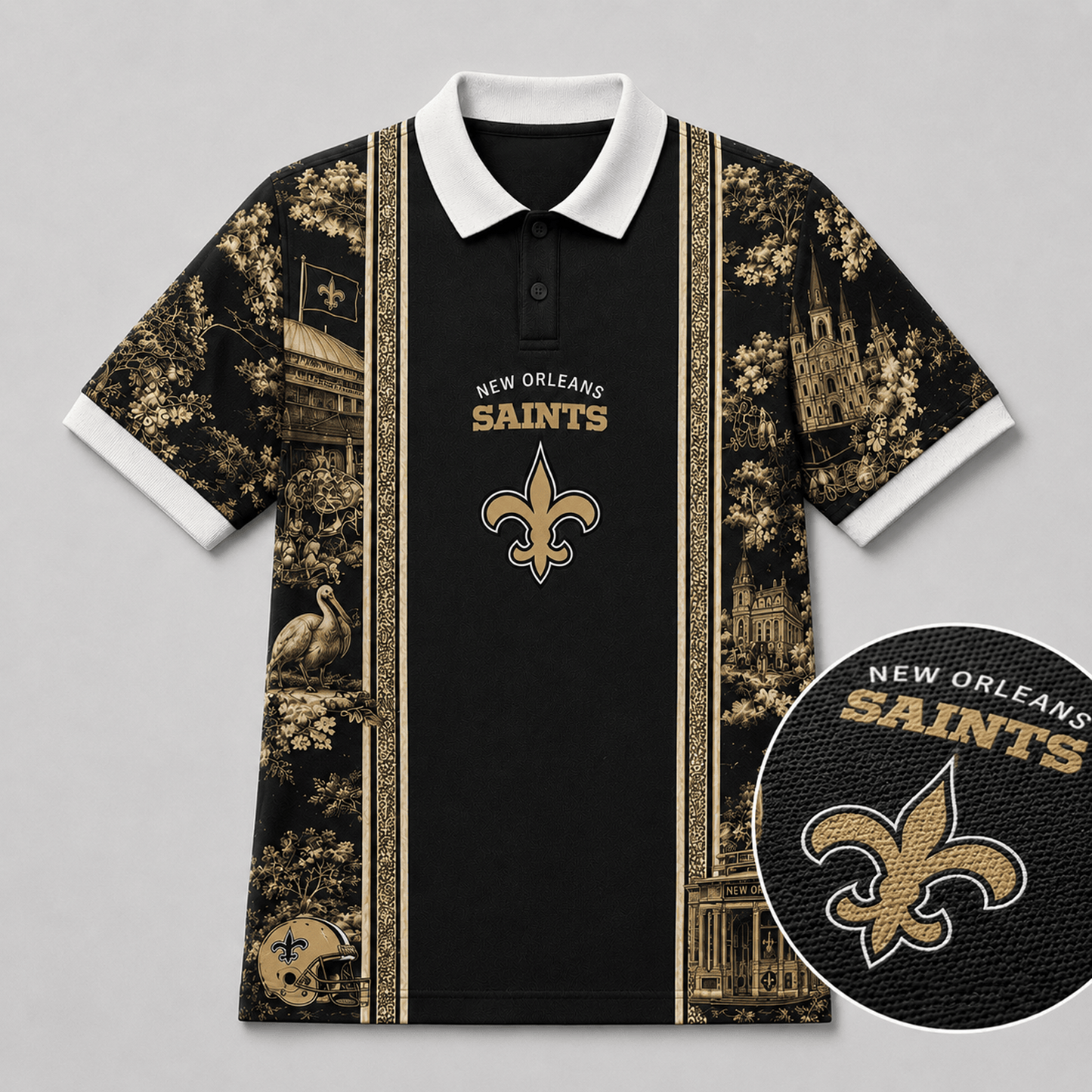 NE x NFL Heritage Cityscape Polo Shirt for Loyal Fans