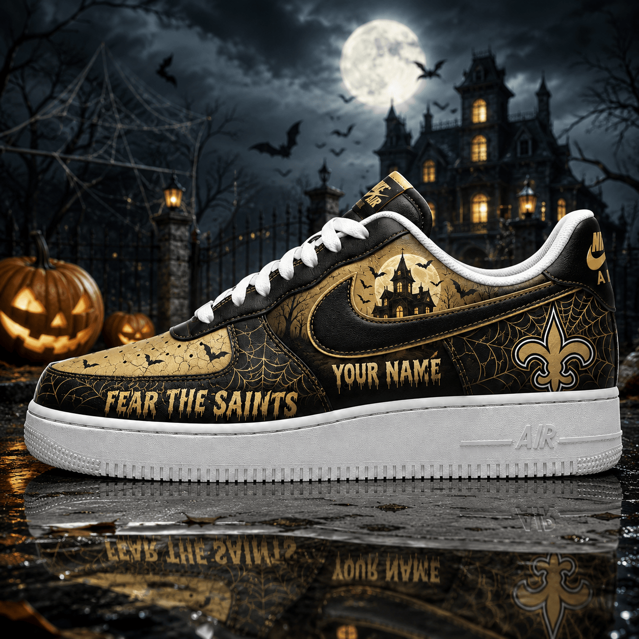 NOS x Premium NFL Fear The Team Halloween AF1 Sneakers
