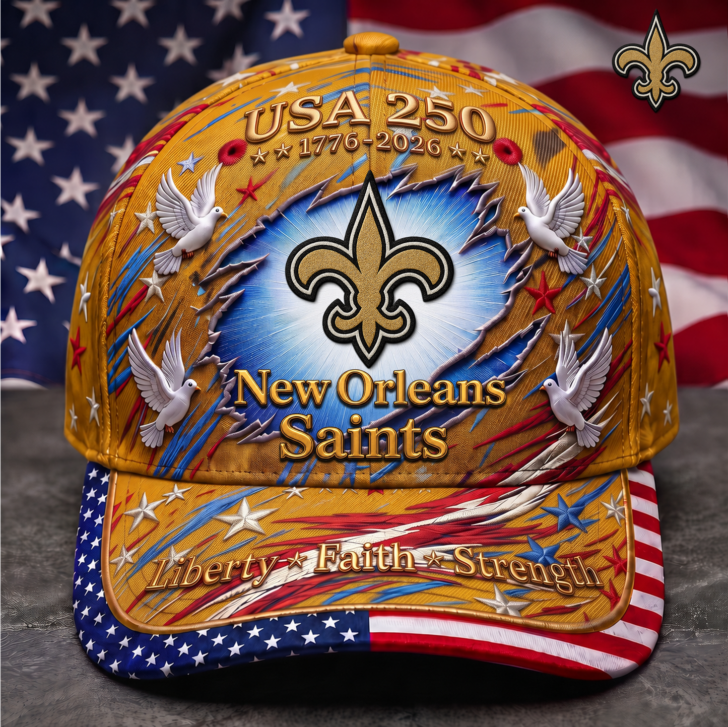 Premium NFL x NOS 250 Years Anniversary Of Freedom Cap V4  260626