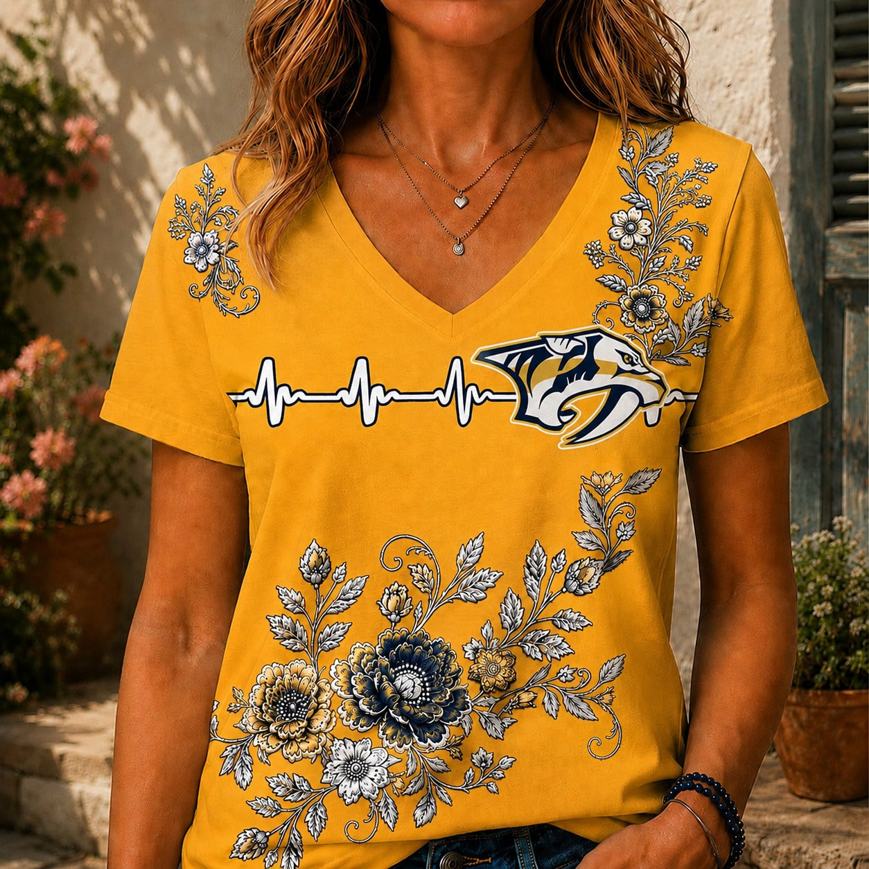 NP x NHL Luxury Women V-Neck Shirt