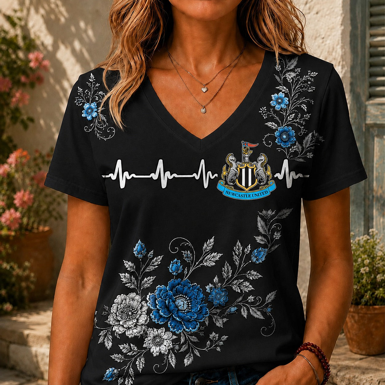 NU x EPL Luxury Women V-Neck Shirt