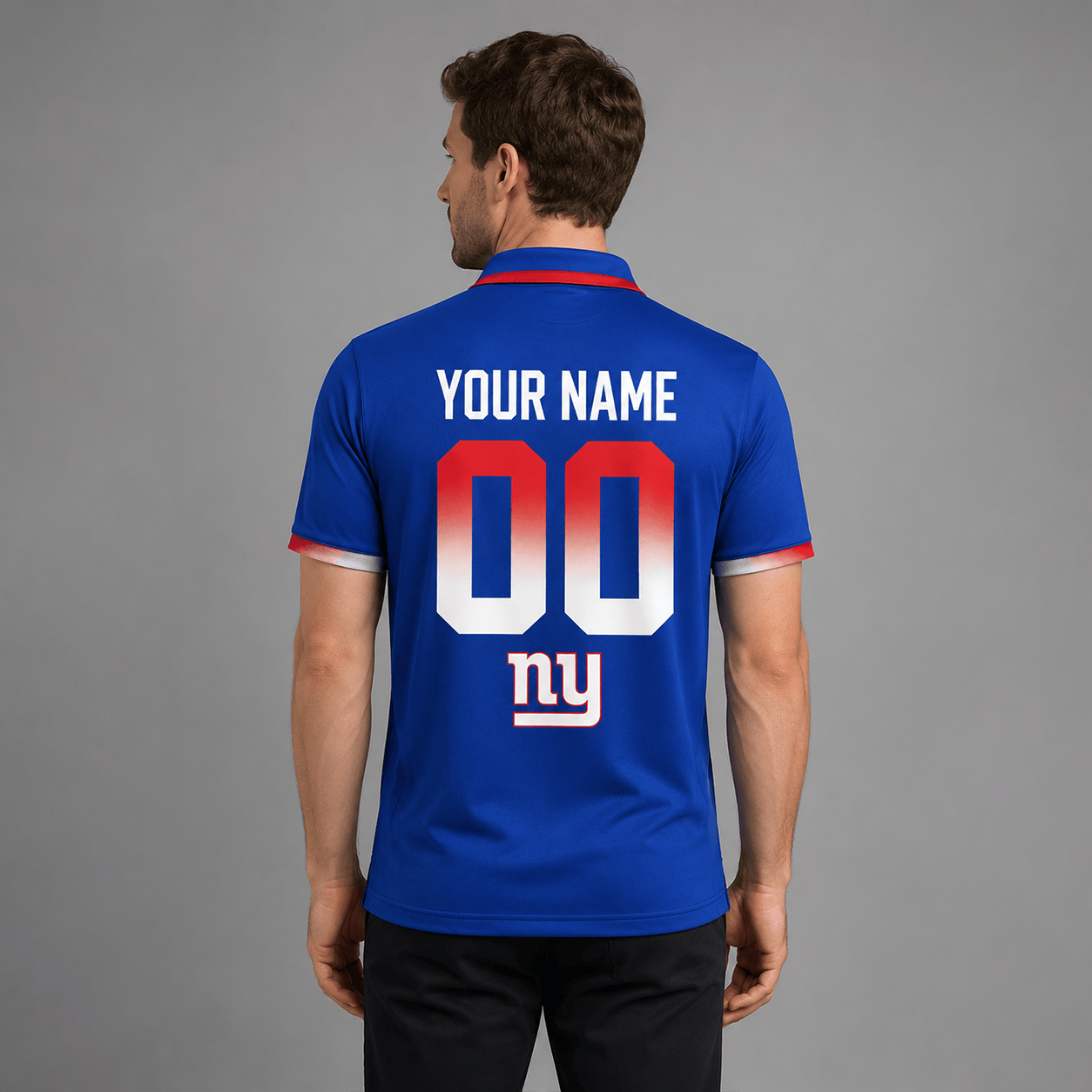 NYG Premium NFL Personalized Match Day Polo Shirt