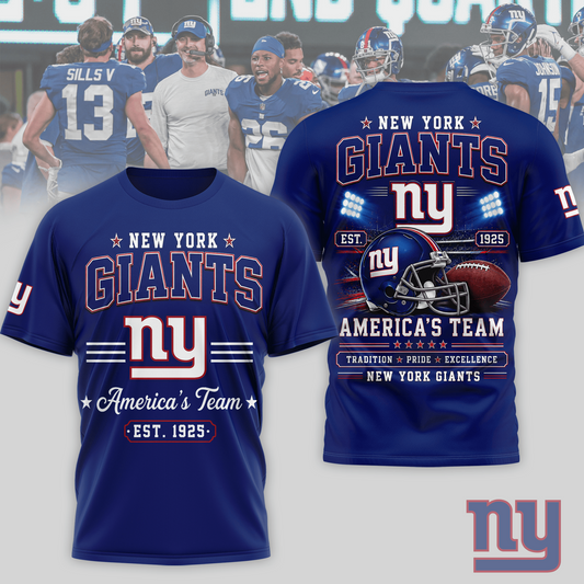 NYG x NFL Premium Team Tradition Pride 3D Shirt