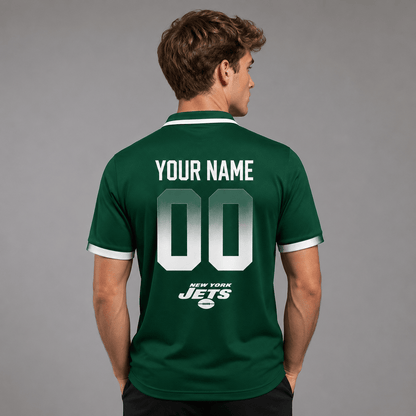 NYJ Premium NFL Personalized Match Day Polo Shirt