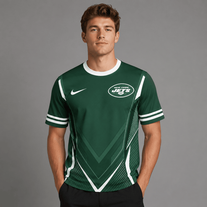 NYJ x NFL Custom Name Number Personalized Athletic T-Shirt