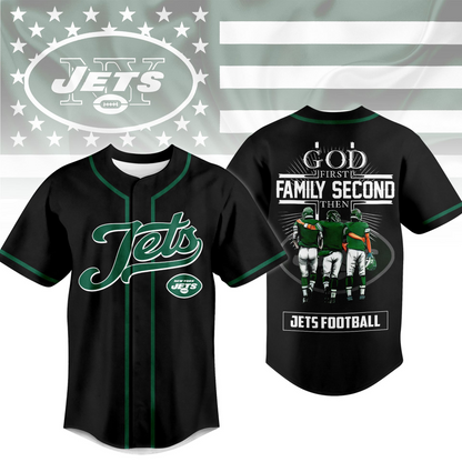 NYJ x NFL God First, Family Second – Faith & Brotherhood Football Jersey