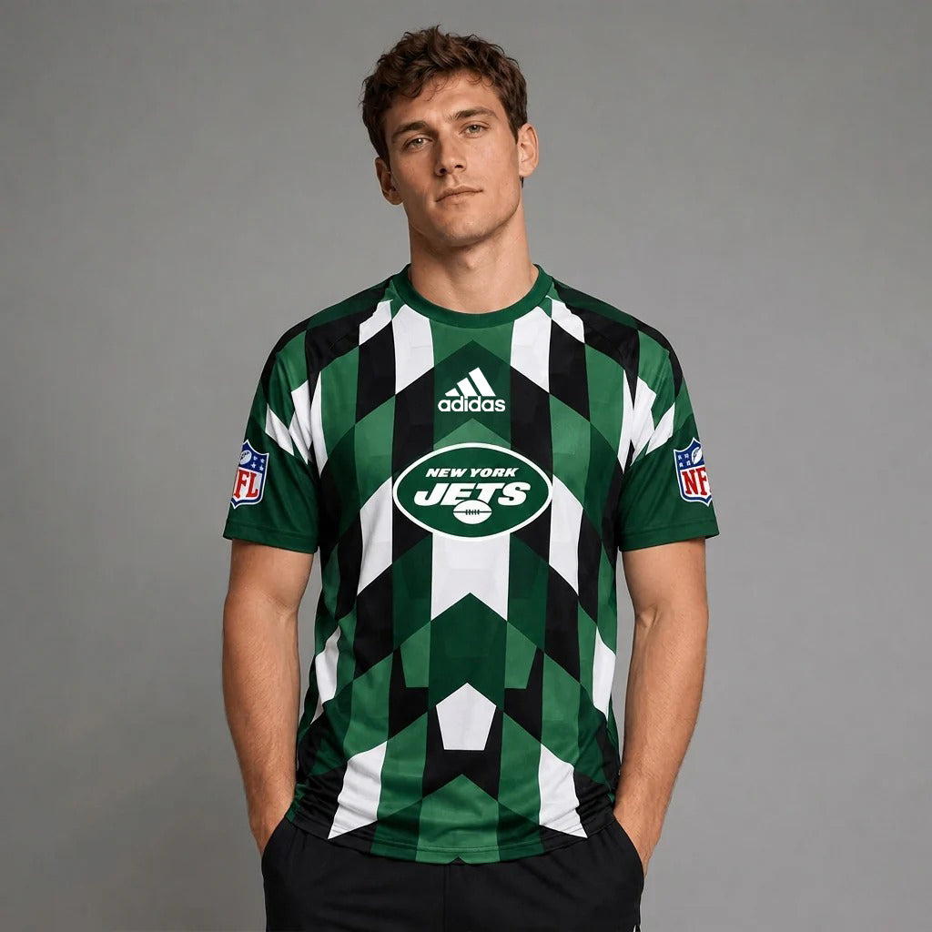 NYJ x NFL Premium Geometric Fan Performance T-Shirt
