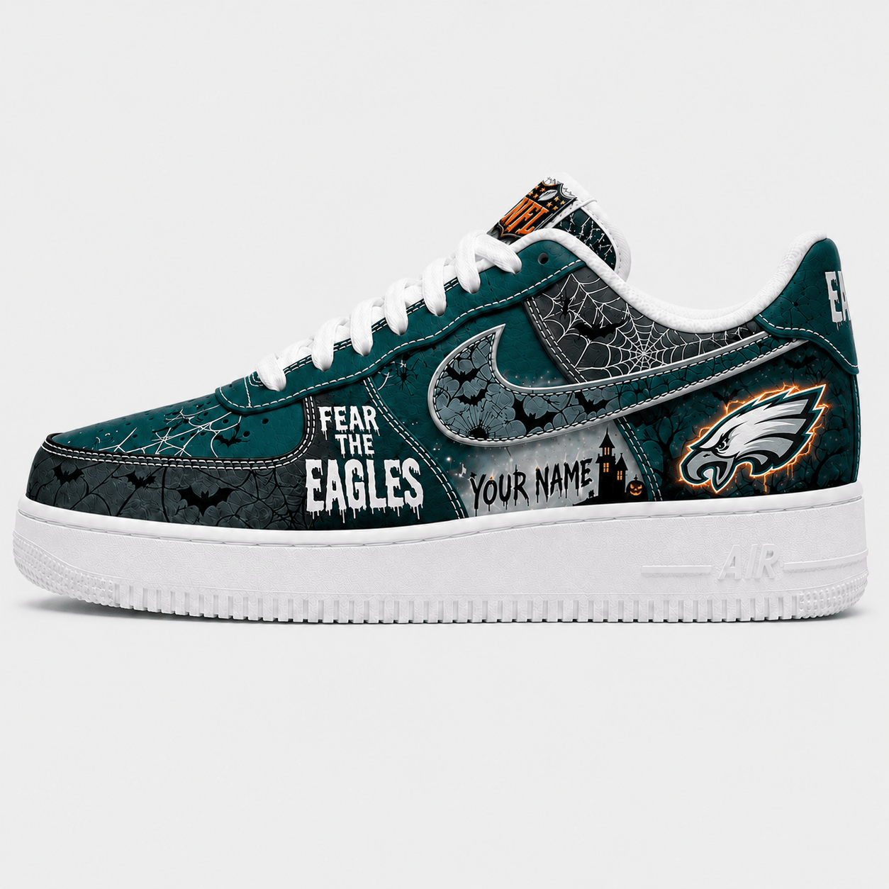 PE x Premium NFL Fear The Team Halloween AF1 Sneakers