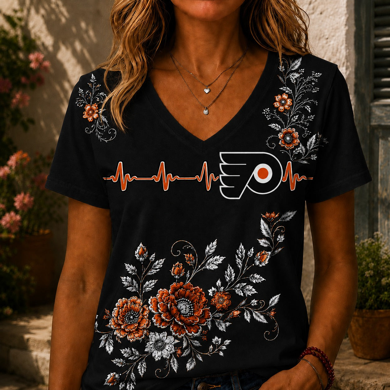 PF x NHL Luxury Women V-Neck Shirt
