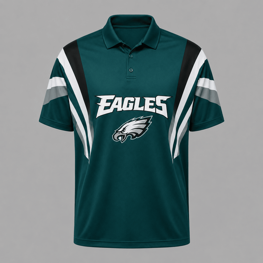 PHI x NFL Sleeve Collared Sports Polo Shirt