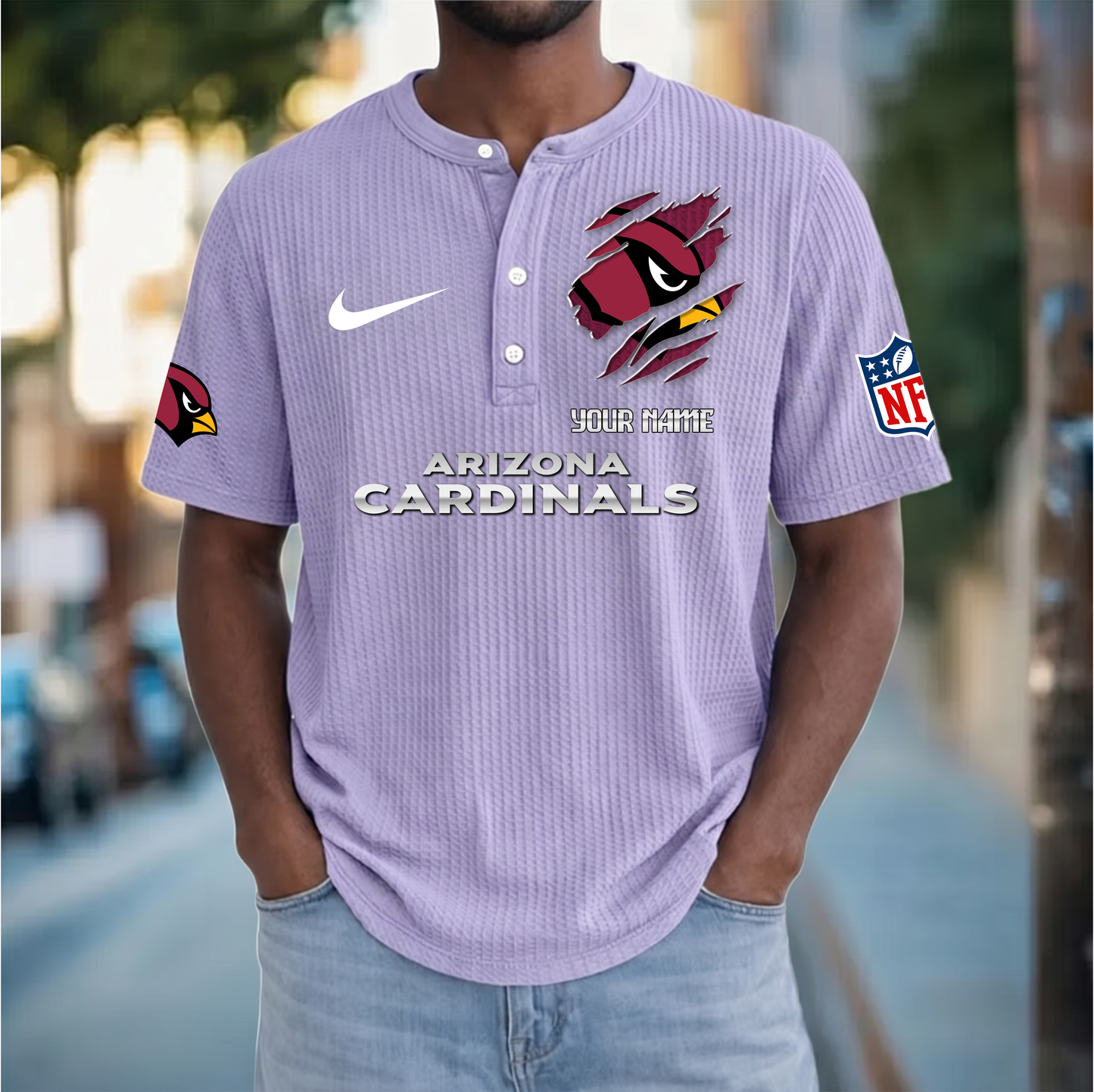 PREMIUM NFL  X  AC Crew neck button Henry Shirt Limited Editions NDT VHM 230426