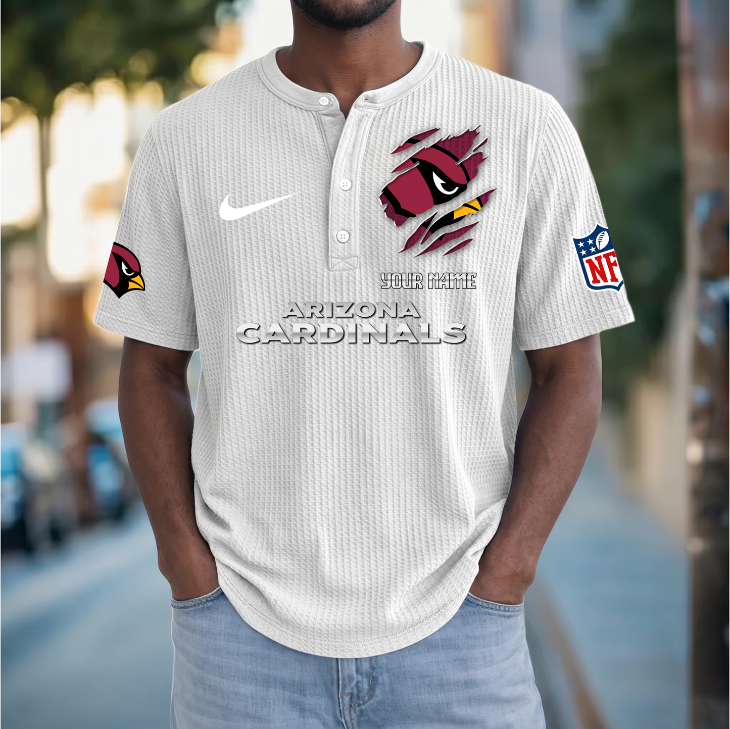 PREMIUM NFL  X  AC Crew neck button Henry Shirt Limited Editions NDT VHM 230426