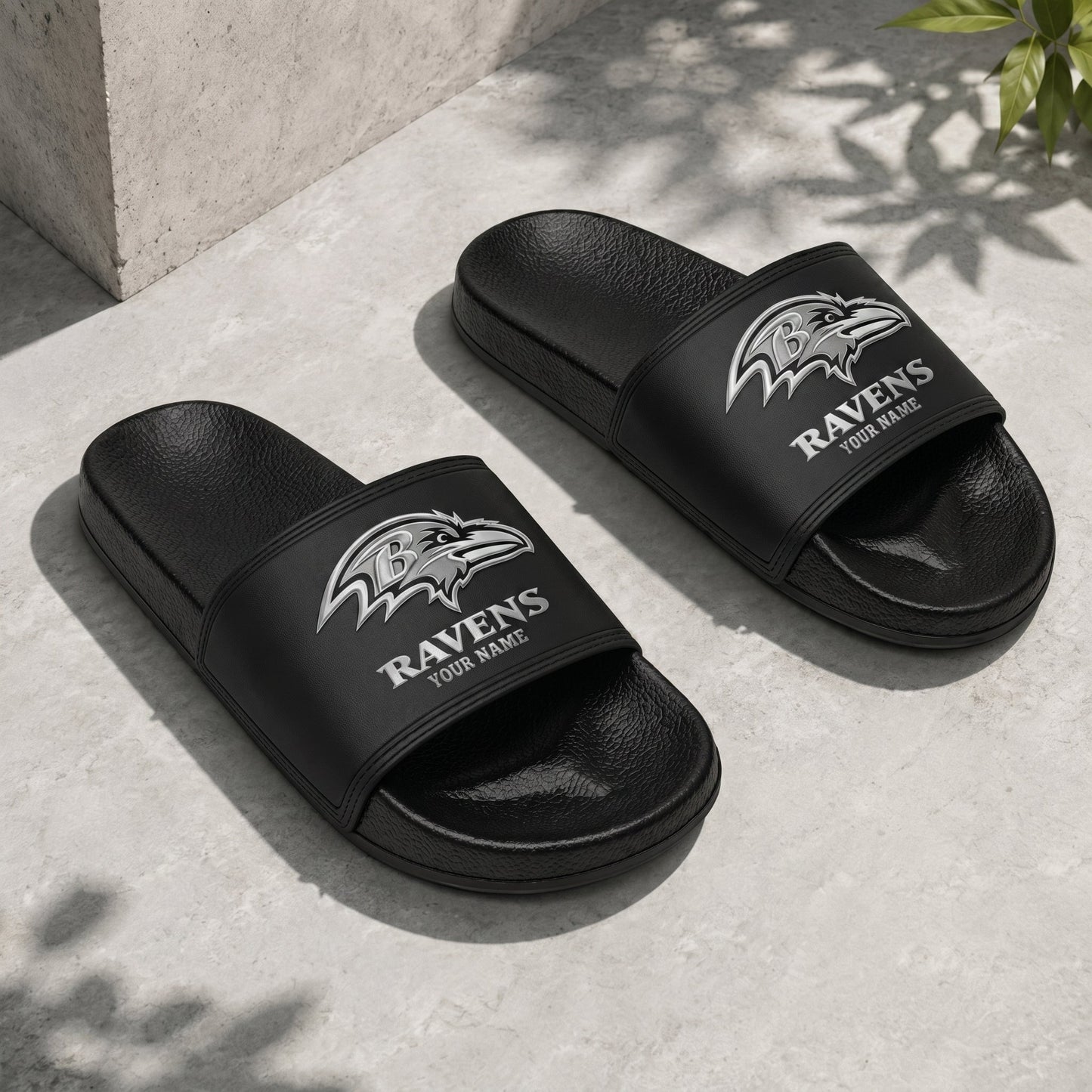 PREMIUM NFL X BR New Black Slippers All Size Custom Name FOR SUMMER HOLIDAY NDT VHM 160626