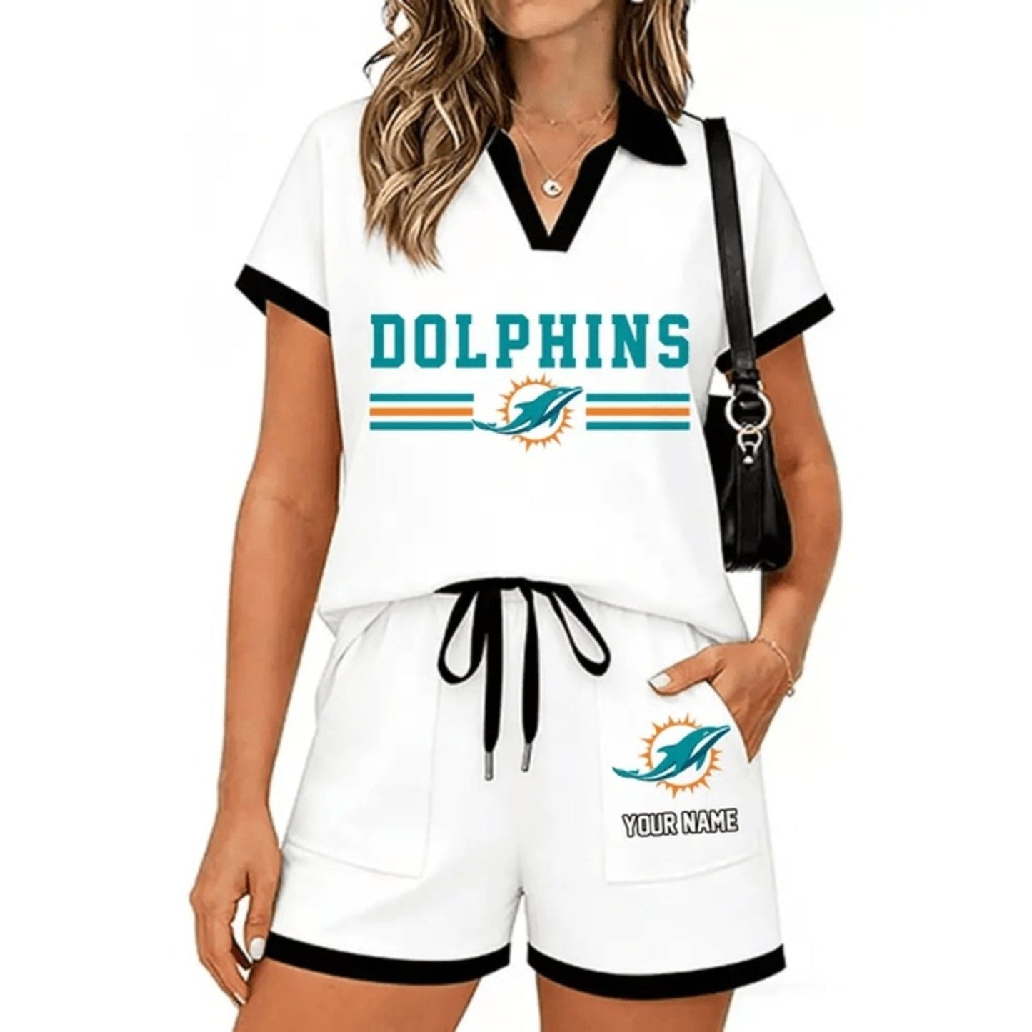 PREMIUM NFL X DOL Retro Athletic Contrast Polo Set FOR SUMMER HOLIDAY NDT NHM 100626