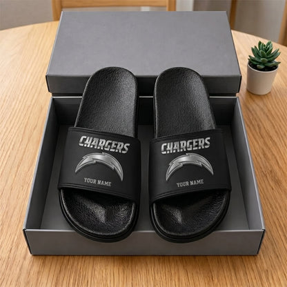 PREMIUM NFL X LAC New Black Slippers All Size Custom Name FOR SUMMER HOLIDAY NDT VHM 160626