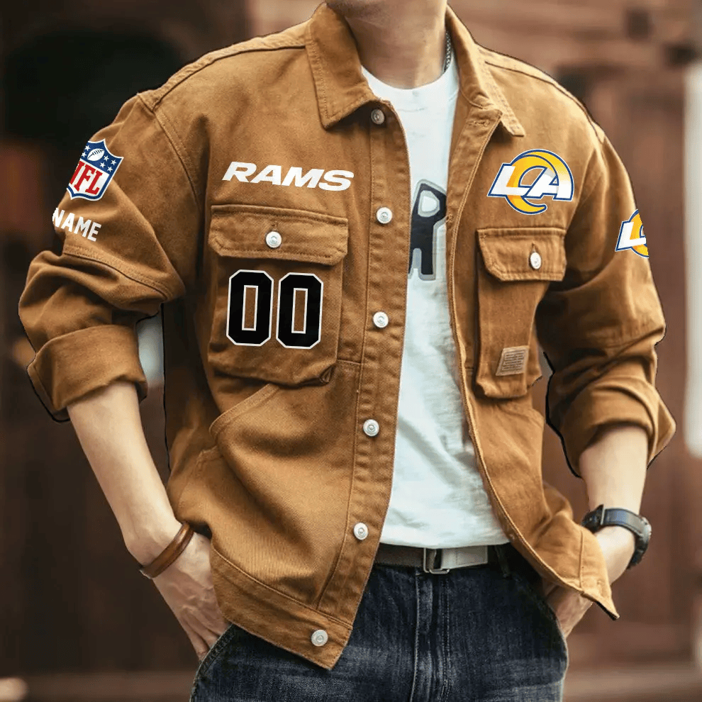 PREMIUM NFL X LAR Men's Denim Autumn Jackets NDT VHM 090626
