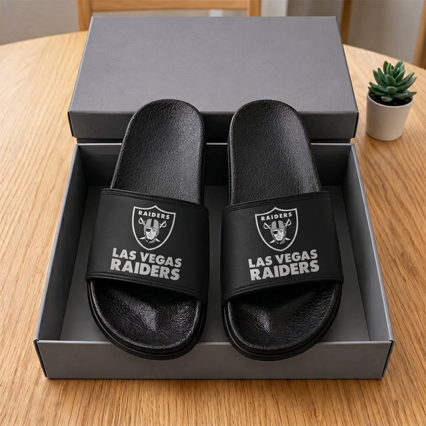 PREMIUM NFL X LVR New Black Slippers All Size Custom Name FOR SUMMER HOLIDAY NDT VHM 160626