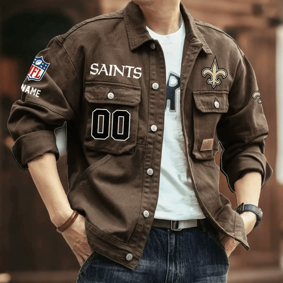 PREMIUM NFL X NOS Men's Denim Autumn Jackets NDT VHM 090626