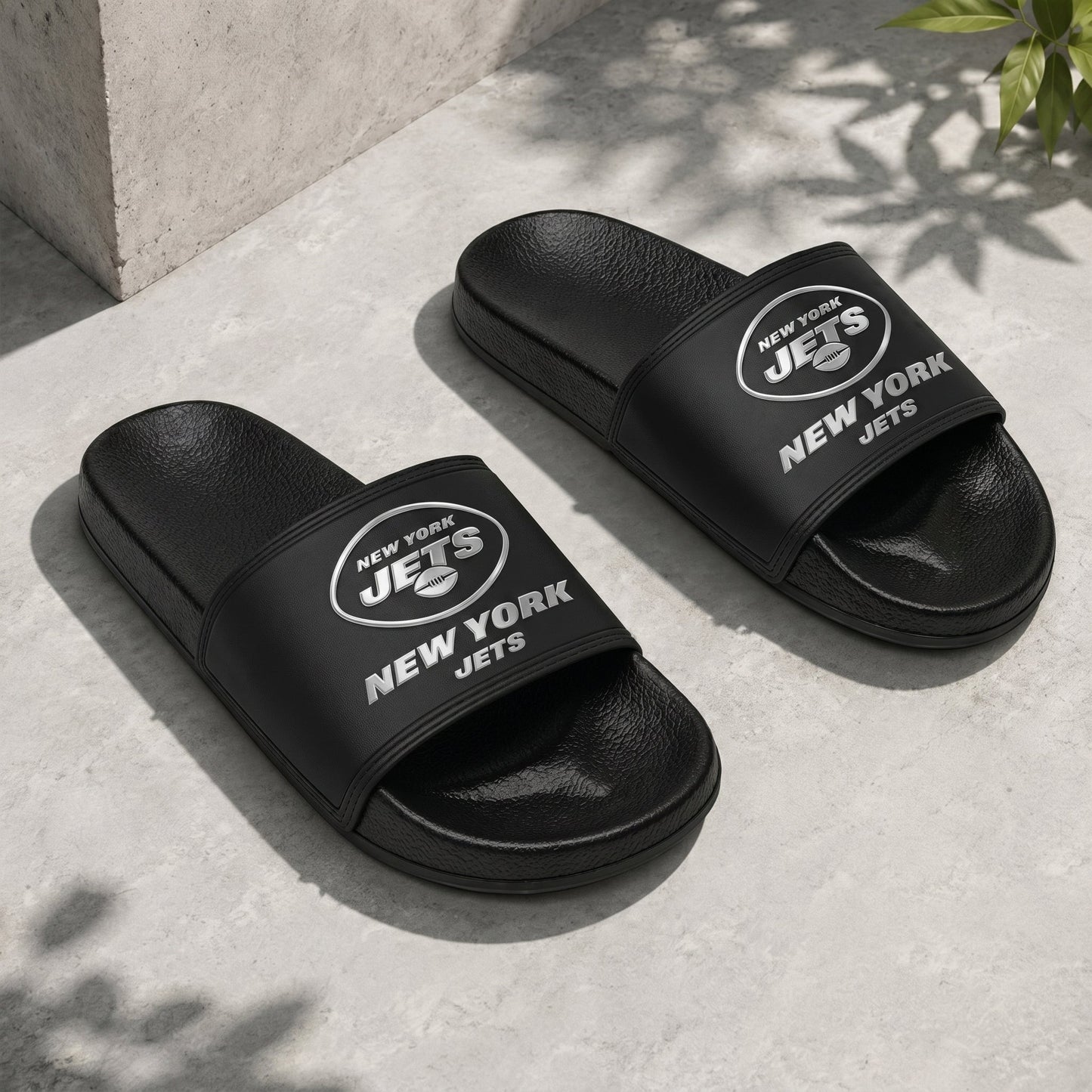 PREMIUM NFL X NYJ New Black Slippers All Size Custom Name FOR SUMMER HOLIDAY NDT VHM 160626
