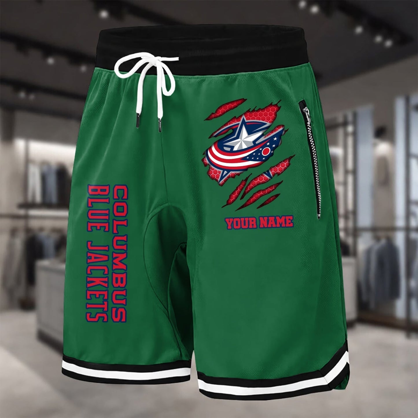 PREMIUM NHL X CBJ Summer Fitness Breathable Basketball Shorts NDT NHM 240426