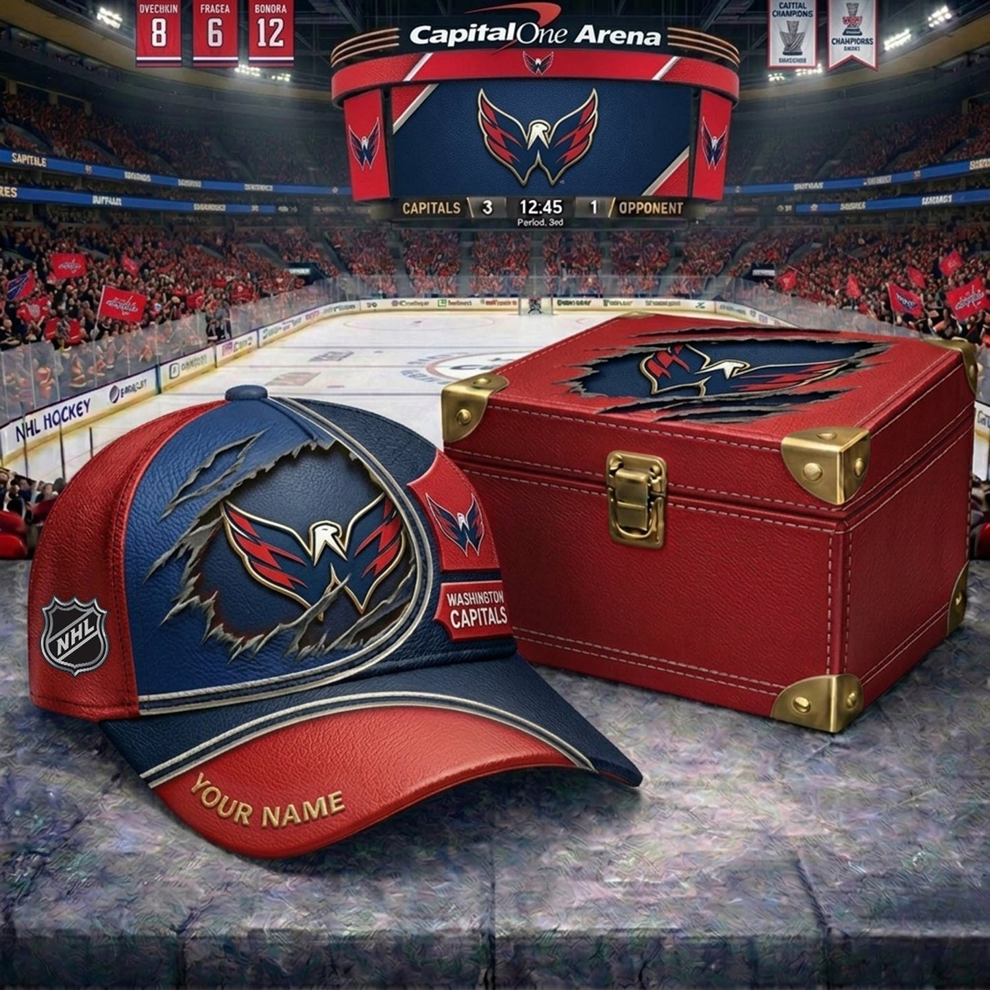 PREMIUM NHL X WC CRACK CUSTOM NAME HAT V300 NDT NHM 150526