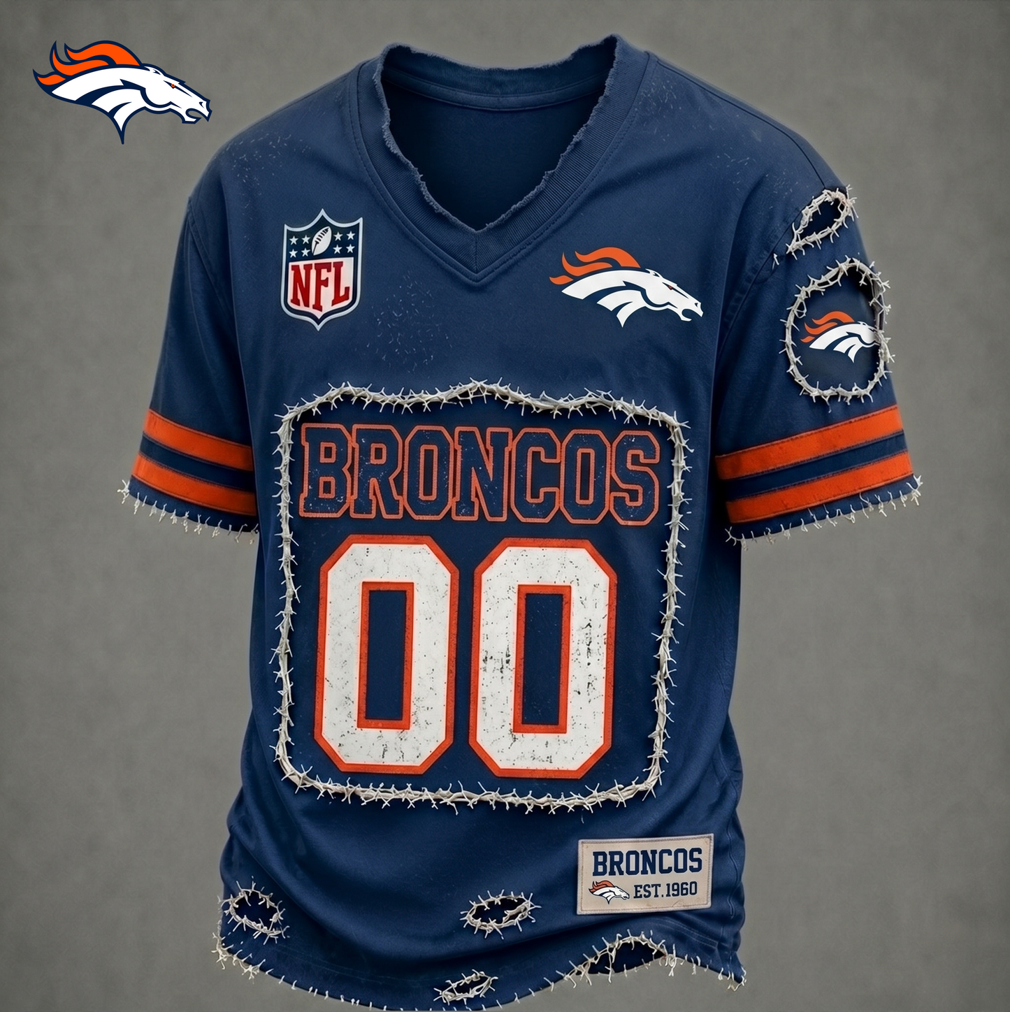 PREMIUM NFL X DEN LUXURY V-NECK T-SHIRT CUSTOME NUMBER FOR SEASON SUMMER NDT VHM 200626