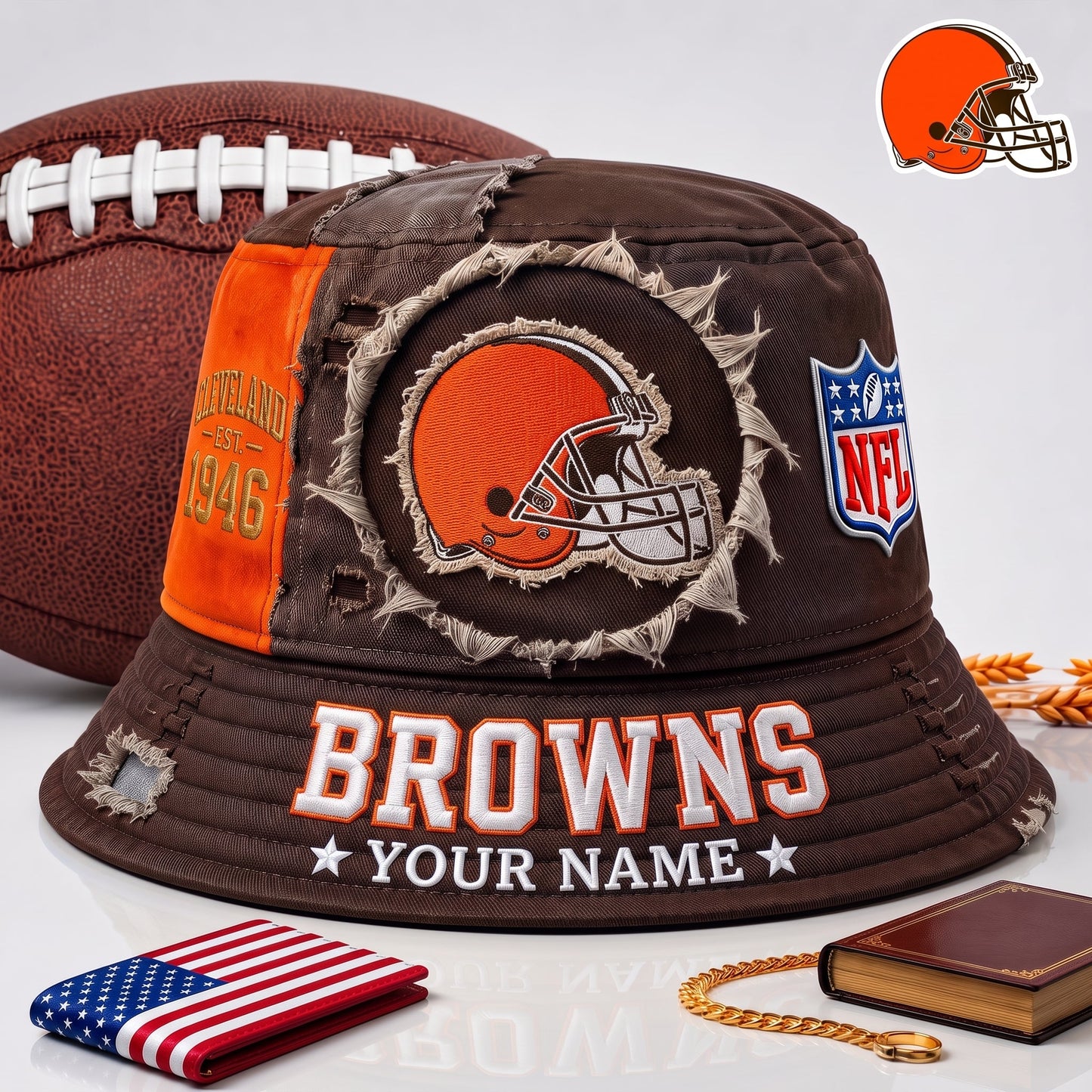 PREMIUM NFL X CLE Exclusive Bucket Hat Limited Editions 240626