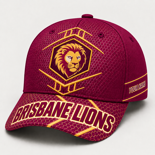 Premium AFL x BRI Honeycomb Custom Name Cap for Loyal Fans