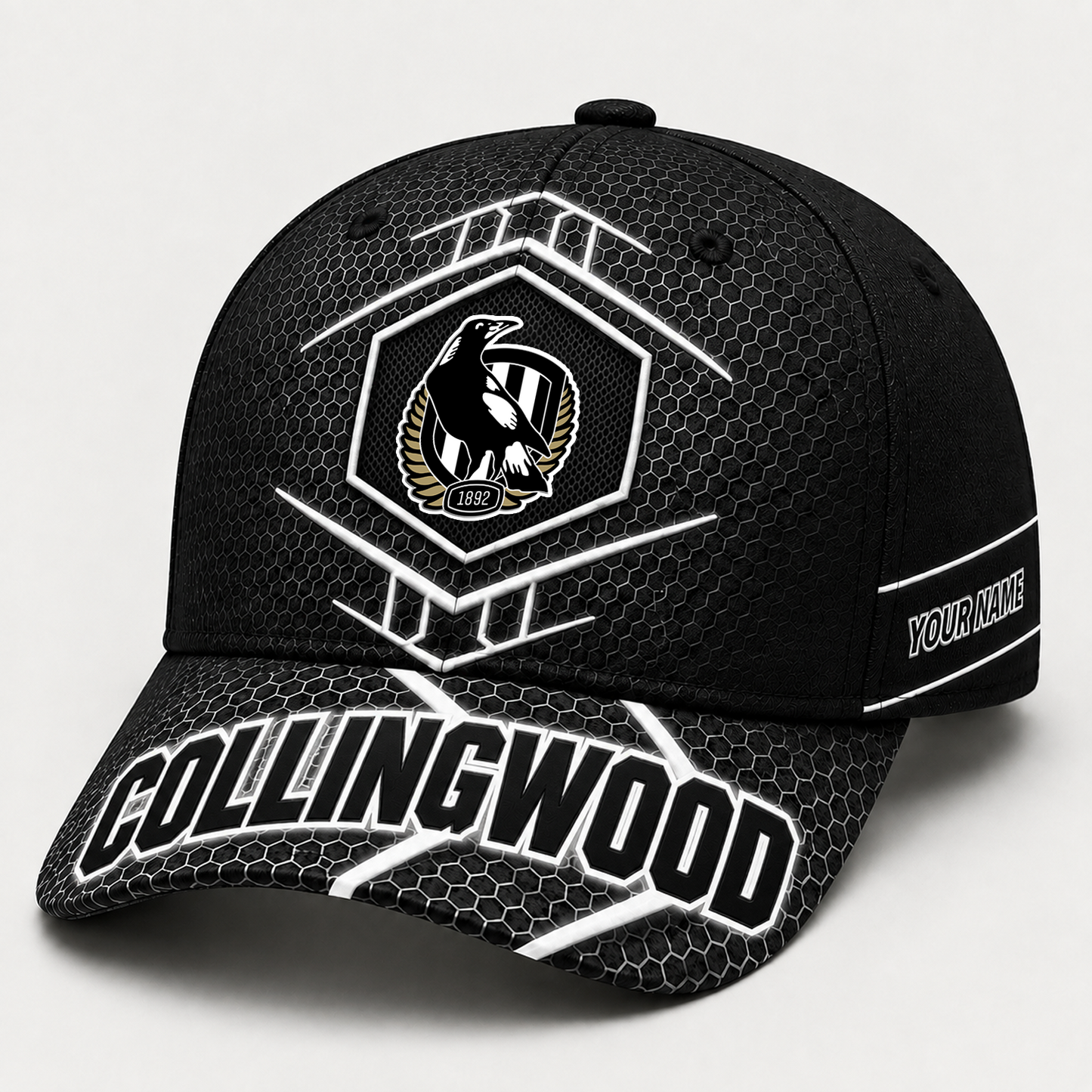 Premium AFL x COL Honeycomb Custom Name Cap for Loyal Fans