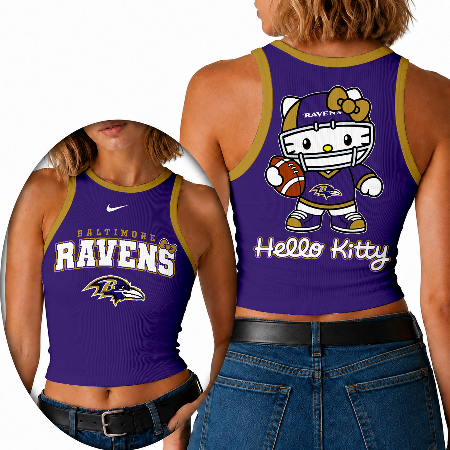 Premium NFL x BAL Hello Kitty Tank Top