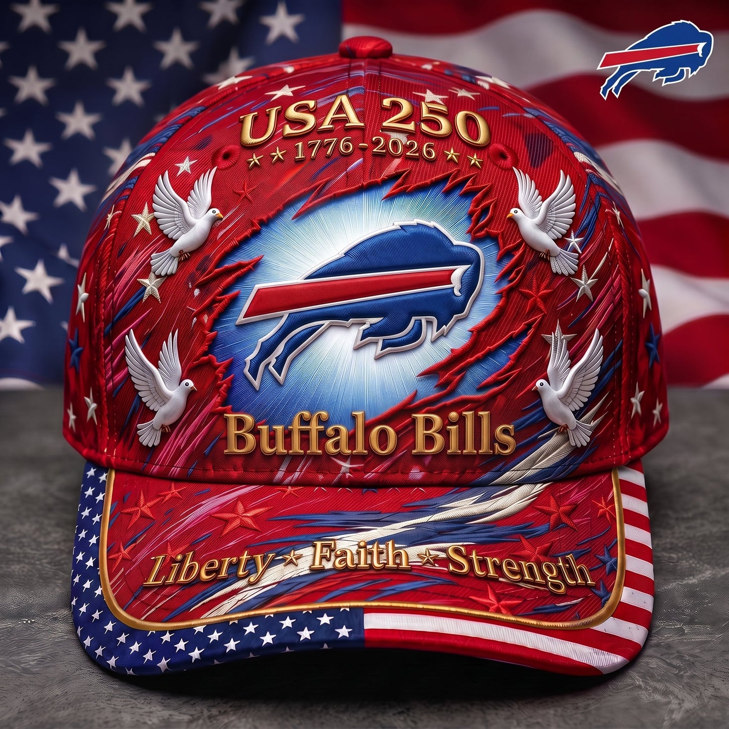Premium NFL x BB 250 Years Anniversary Of Freedom Cap V4  260626