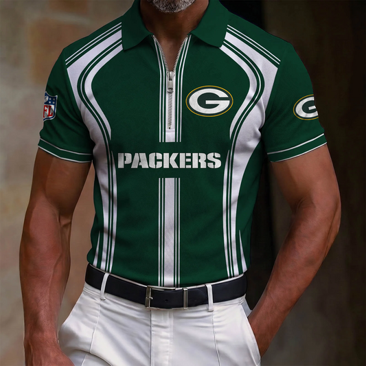 Premium NFL x GB Quarter-Zip Polo Shirt