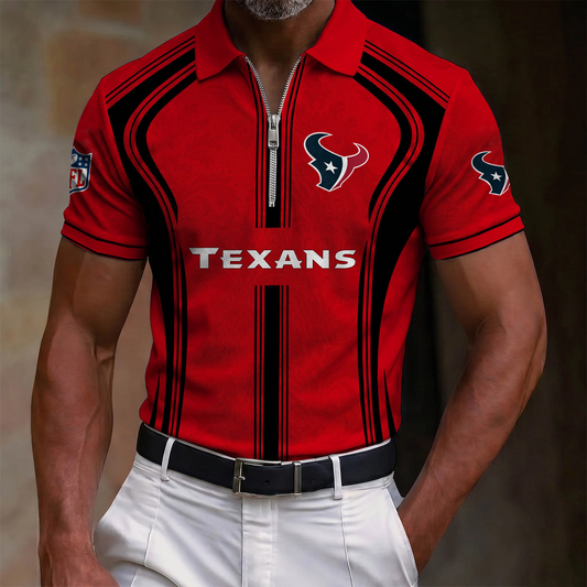 Premium NFL x HOU Quarter-Zip Polo Shirt