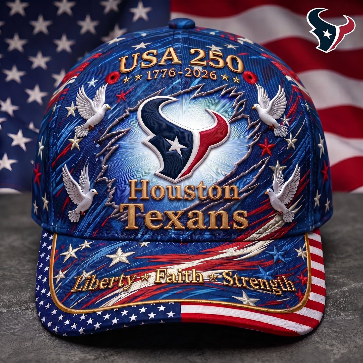 Premium NFL x HT 250 Years Anniversary Of Freedom Cap V4  260626