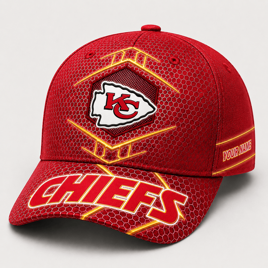 Premium NFL x KCC Honeycomb Custom Name Cap for Loyal Fans