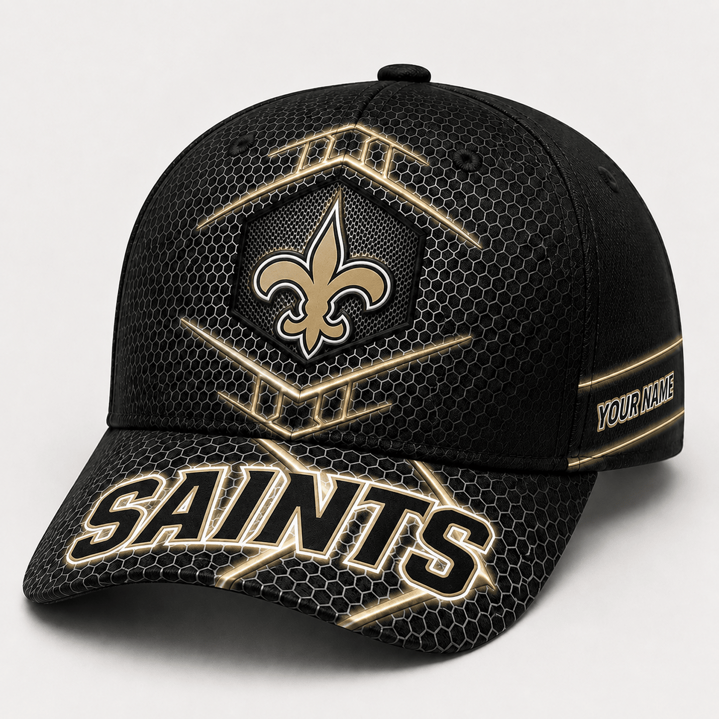 Premium NFL x NO Honeycomb Custom Name Cap for Loyal Fans