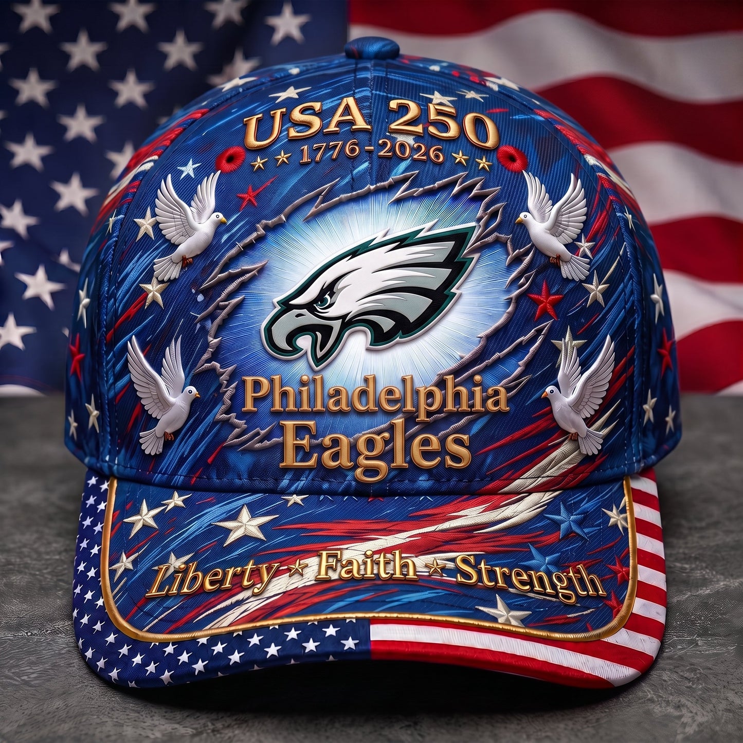 Premium NFL x PE 250 Years Anniversary Of Freedom Cap V4  260626