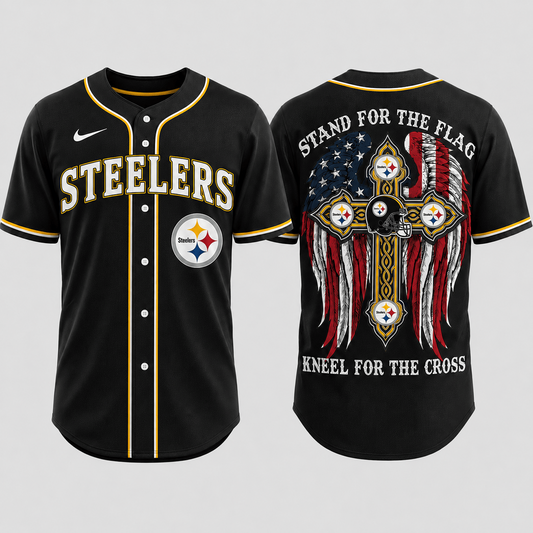 Premium NFL x PIT Stand For The Flag Kneel For The Cross Jersey Shirt