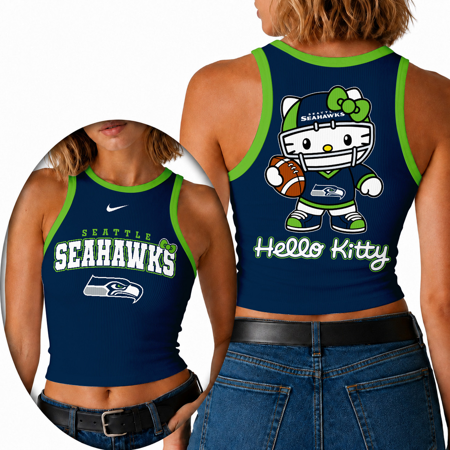 Premium NFL x SEA Hello Kitty Tank Top