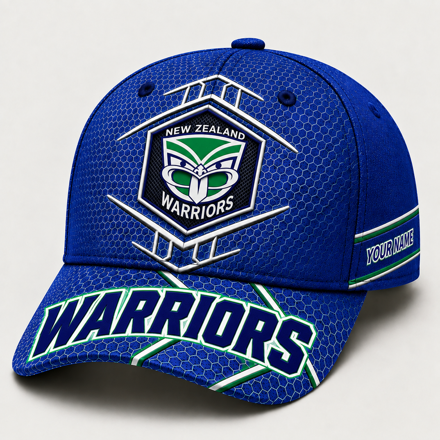 Premium NRL x NZL Honeycomb Custom Name Cap for Loyal Fans
