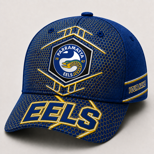 Premium NRL x PAR Honeycomb Custom Name Cap for Loyal Fans