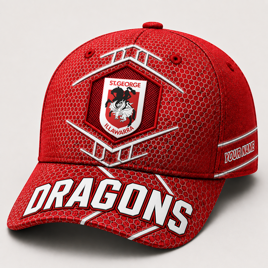 Premium NRL x SGI Honeycomb Custom Name Cap for Loyal Fans