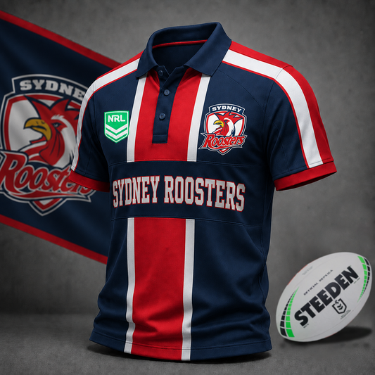 Premium NRL x SYD Heritage Stripe Rugby Polo Shirt