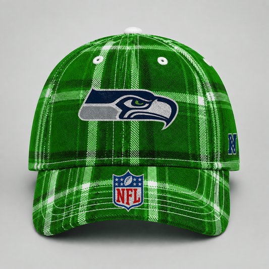 SEA x NFL Premium Varsity Plaid Cap
