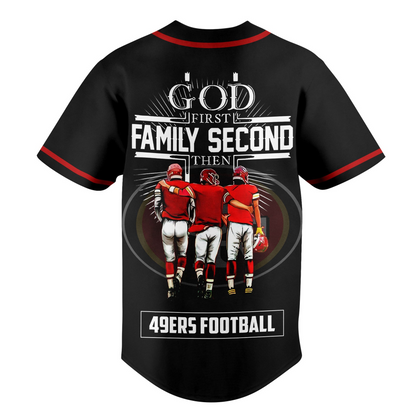 SF x NFL God First, Family Second – Faith & Brotherhood Football Jersey